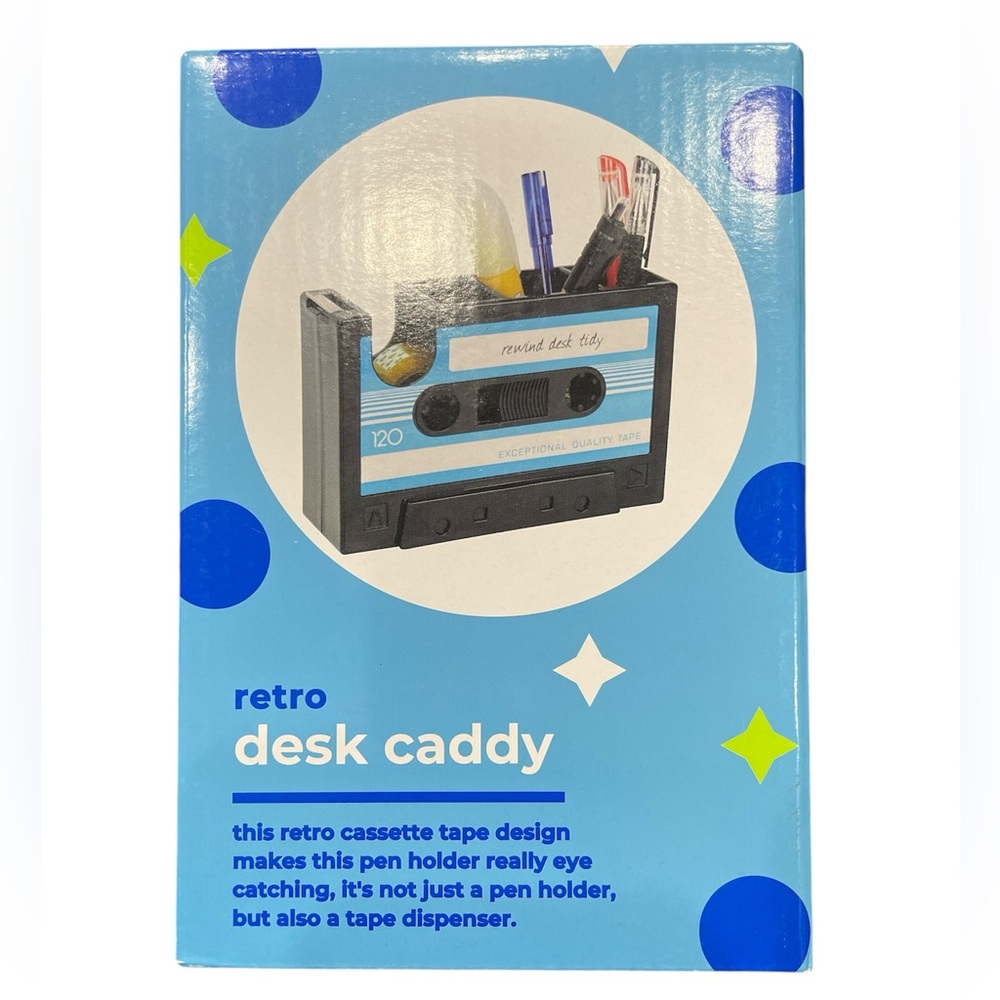 NIB Retro Desk Caddy (Cassette Tape design)